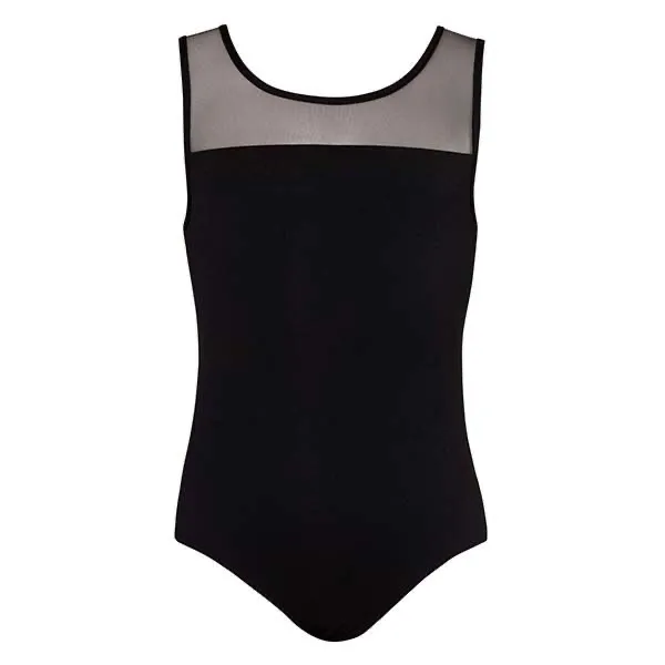 Abby Girls Black Mesh Leotard - Select Size