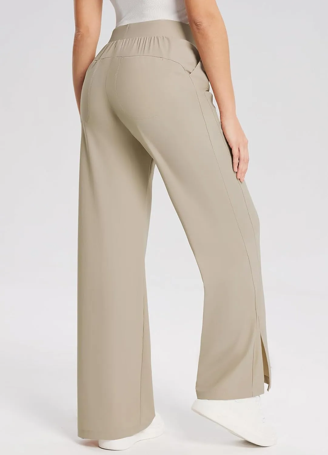 baleaf Women's Wide Leg Sweatpants Loose Drawstring Lounge Yoga Pants with Pocket High Waist Dress Pants UPF50  Causal Summer
