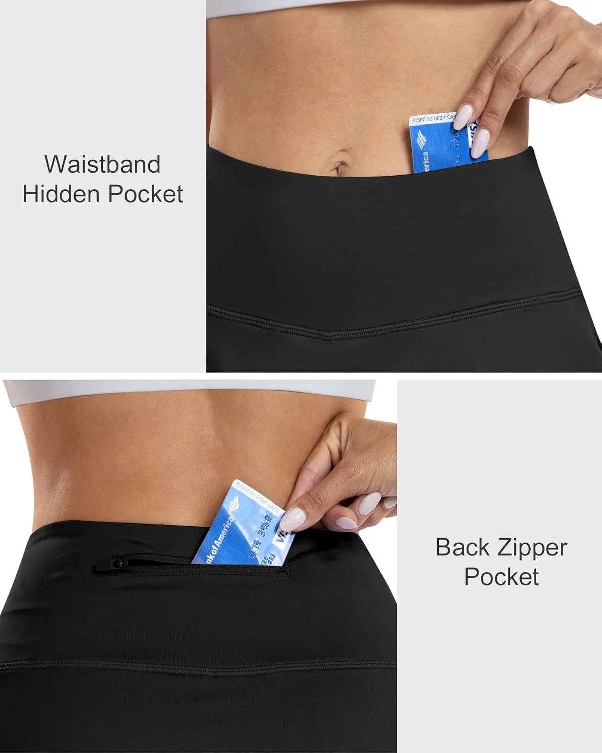 CHRLEISURE Women Tennis Golf Skirt with Pockets - High Waisted Crossover Golf Pleated Athletic Workout Dress Running Skort
