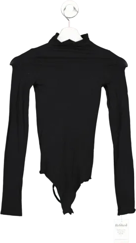 Commando Black Ballet Turtleneck Bodysuit UK XS