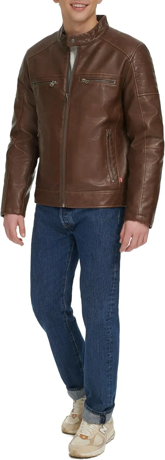 Levi's Men's Faux Leather Racer Jacket