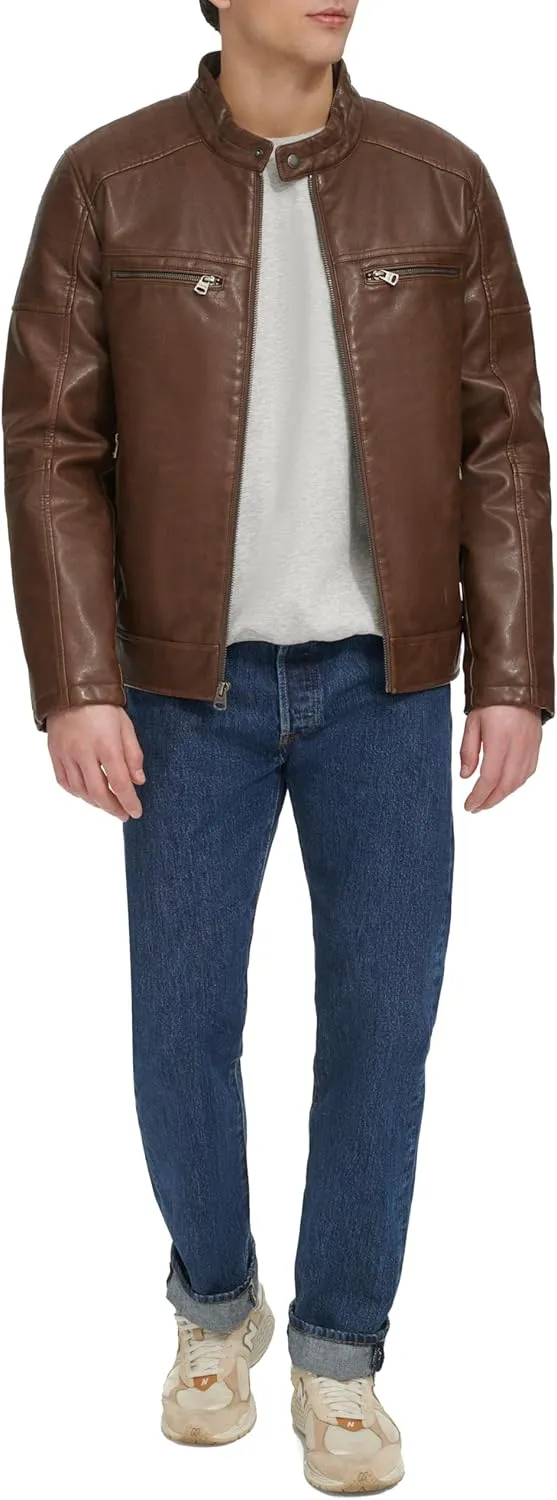 Levi's Men's Faux Leather Racer Jacket