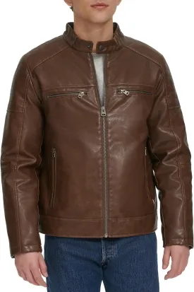 Levi's Men's Faux Leather Racer Jacket