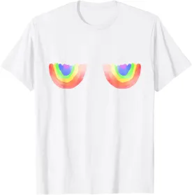 LGBTQ Rainbow Boobs LGBT Equality Gay Pride Human Rights T-Shirt