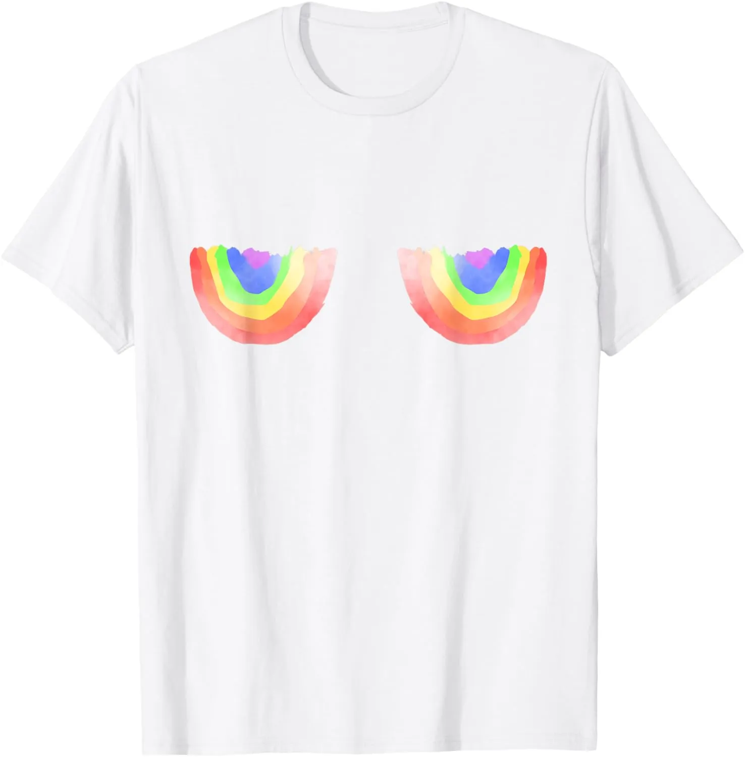 LGBTQ Rainbow Boobs LGBT Equality Gay Pride Human Rights T-Shirt