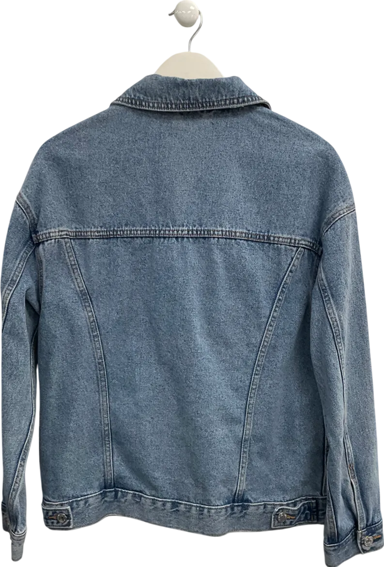 New Look Blue Oversized Denim Jacket UK 8