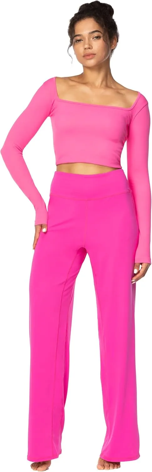 Sunzel Yoga Pants for Women Straight Wide Leg High Waisted Lounge Pants
