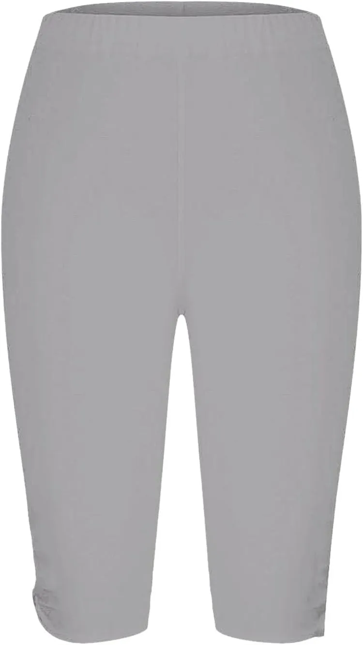 Women's Leggings, High Waisted Knee Length Capris Stretch for Casual Yoga Pants Workout Exercise